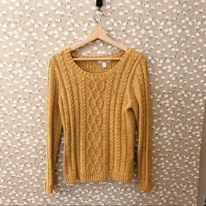 Dress barn mustard knitted sweater. Size medium